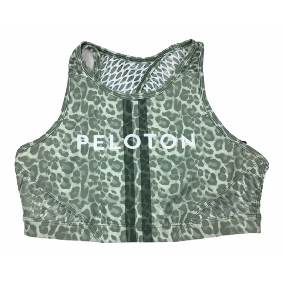 Peloton WITH Green Leopard Sports Bra Size Sm - Picture 3 of 7